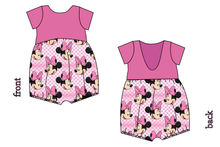 Load image into Gallery viewer, Minnie Check Low Back Romper and Bubble Romper