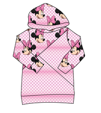 Load image into Gallery viewer, Minnie Check Classic Hoodie (or Crewneck)