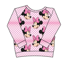Load image into Gallery viewer, Minnie Check Classic Hoodie (or Crewneck)
