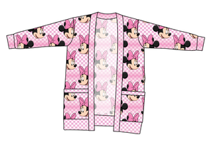 Minnie Check Ladies' Grandpa Cardigan