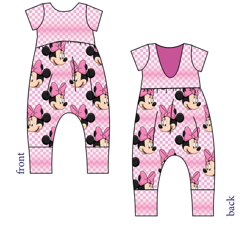 Minnie Check Low Back Romper and Bubble Romper