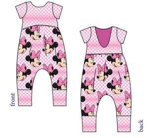 Minnie Check Low Back Romper and Bubble Romper