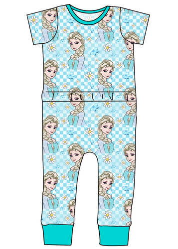 Ice Queen Check Bennett Pants and Shorts Length T-Shirt Romper
