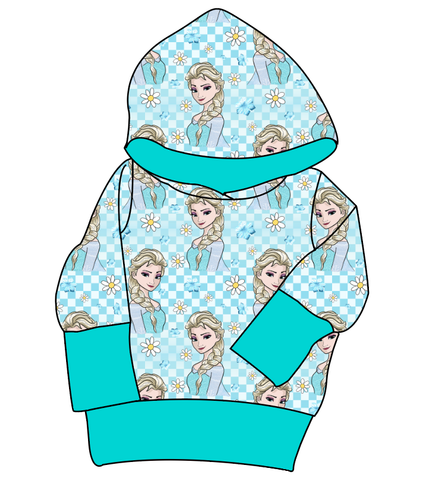 Ice Queen Check Grow With Me Hoodie (or Crewneck)