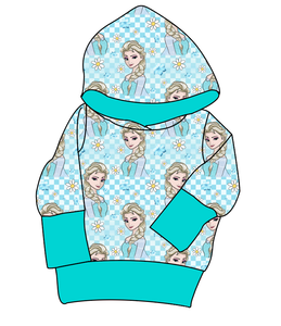 Ice Queen Check Grow With Me Hoodie (or Crewneck)