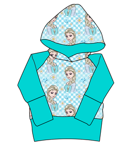 Ice Queen Check Grow With Me Hoodie (or Crewneck)