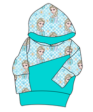 Load image into Gallery viewer, Ice Queen Check Grow With Me Hoodie (or Crewneck)