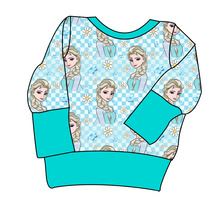 Load image into Gallery viewer, Ice Queen Check Grow With Me Hoodie (or Crewneck)