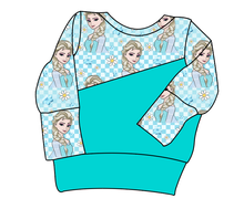 Load image into Gallery viewer, Ice Queen Check Grow With Me Hoodie (or Crewneck)