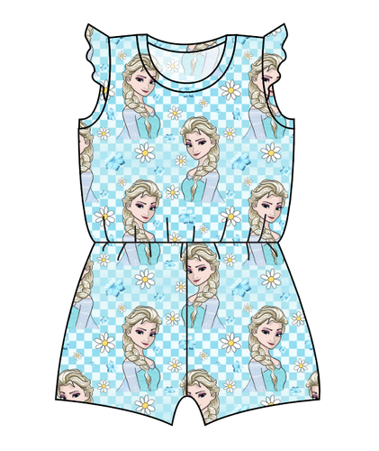 Ice Queen Check Ivy Summer Romper