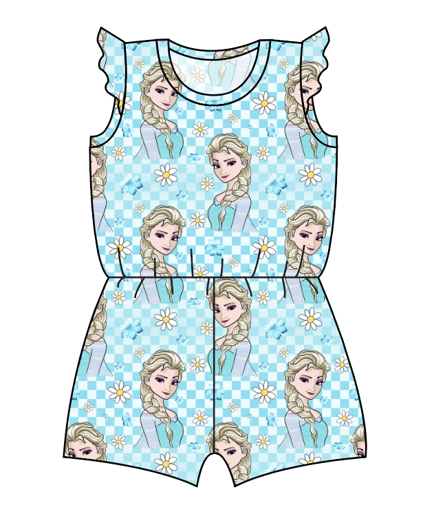 Ice Queen Check Ivy Summer Romper
