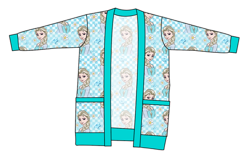 Ice Queen Check Ladies' Grandpa Cardigan