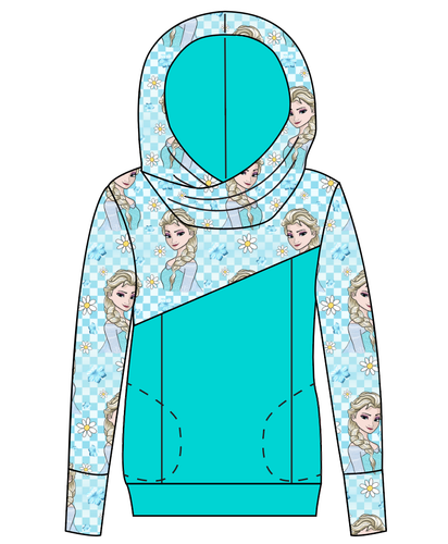 Ice Queen Check Ladies Hoodie