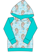 Load image into Gallery viewer, Ice Queen Check Ladies Hoodie