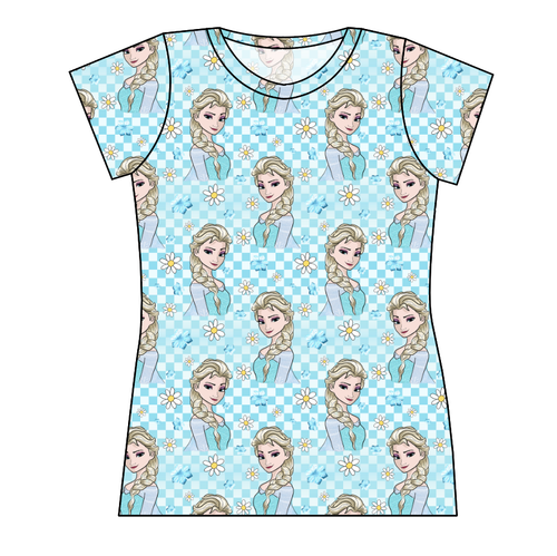 Ice Queen Check Ladies' Basic Tee