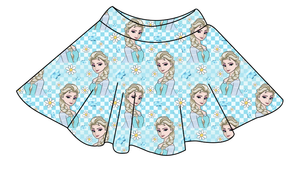 Ice Queen Check Ladies' Circle Skirt