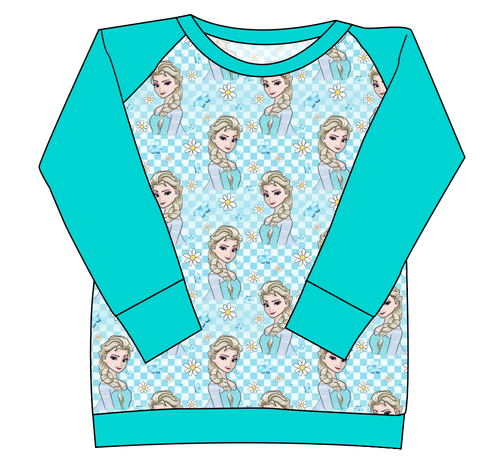 Ice Queen Check Ladies' Classic Crewneck