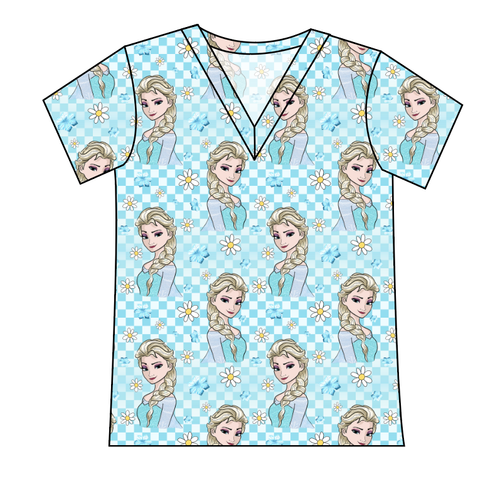 Ice Queen Check Ladies' Slouchy V-Neck Tee