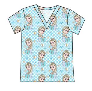 Ice Queen Check Ladies' Slouchy V-Neck Tee