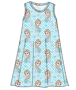 Ice Queen Check Ladies' Swing Dress