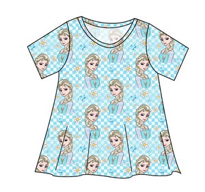 Ice Queen Check Ladies' Swing Tee