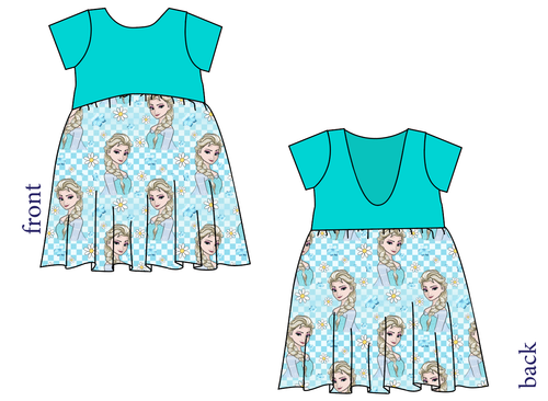 Ice Queen Check Low Back Dress