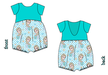 Load image into Gallery viewer, Ice Queen Check Low Back Romper and Bubble Romper