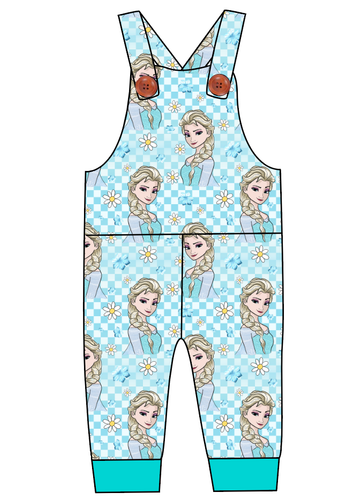 Ice Queen Check Overalls and Shortalls