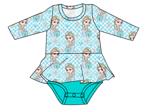 Ice Queen Check Peplum Top