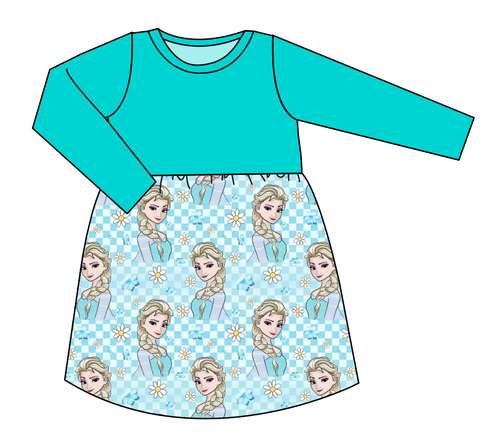 Ice Queen Check Play Dress