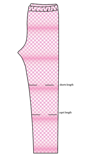 Pink Check Basic Leggings