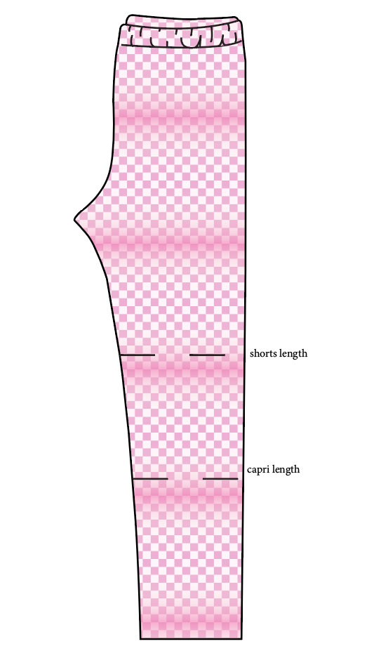 Pink Check Basic Leggings