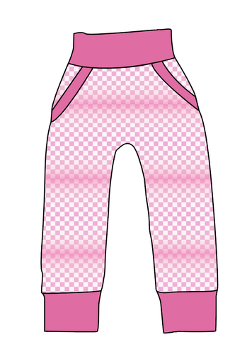 Pink Check Beanpole Pants And Shorts
