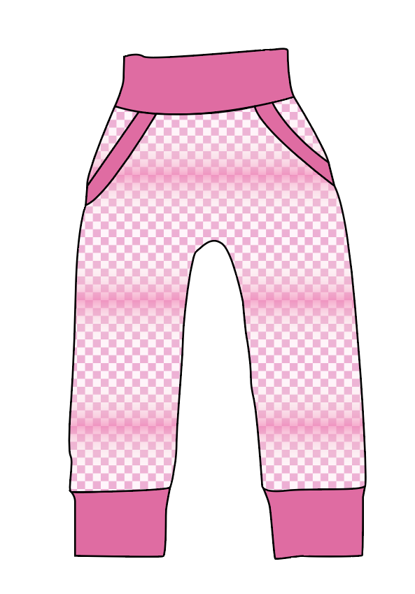 Pink Check Beanpole Pants And Shorts