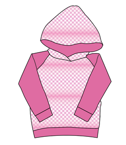 Pink Check Classic Hoodie (or Crewneck)