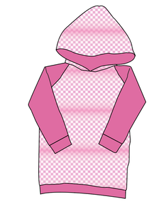 Pink Check Classic Hoodie (or Crewneck)