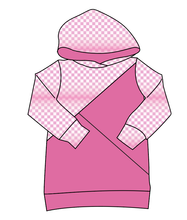 Load image into Gallery viewer, Pink Check Classic Hoodie (or Crewneck)
