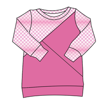 Load image into Gallery viewer, Pink Check Classic Hoodie (or Crewneck)