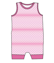 Load image into Gallery viewer, Pink Check Emmett Pants And Shorts T-Shirt Romper