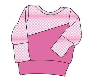Pink Check Grow With Me Hoodie (or Crewneck)