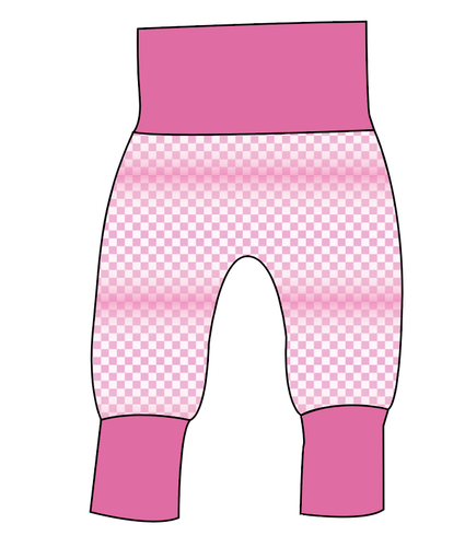 Pink Check Grow With Me Pants And Shorts