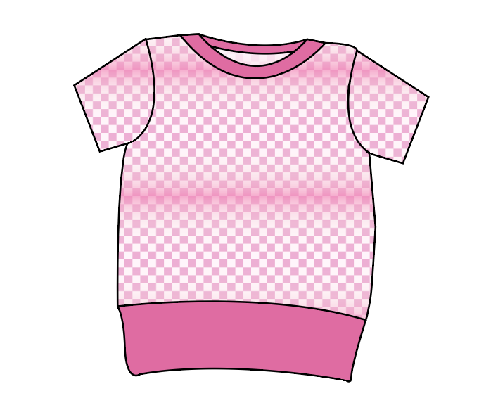 Pink Check Grow With Me Tee