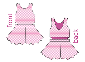 Pink Check Kids Playsuit