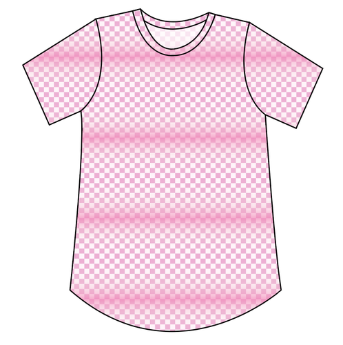 Pink Check Ladies' Relaxed Tee