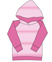 Load image into Gallery viewer, Pink Check Ladies Hoodie