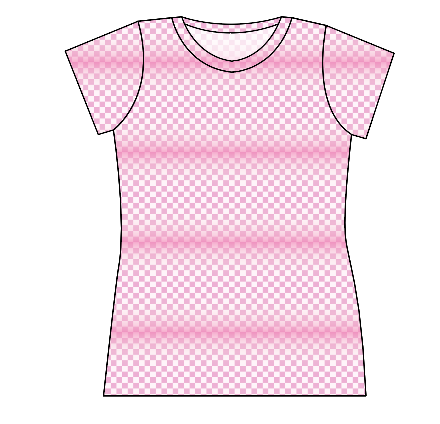 Pink Check Ladies' Basic Tee