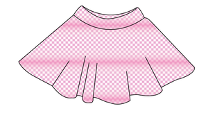 Pink Check Ladies' Circle Skirt