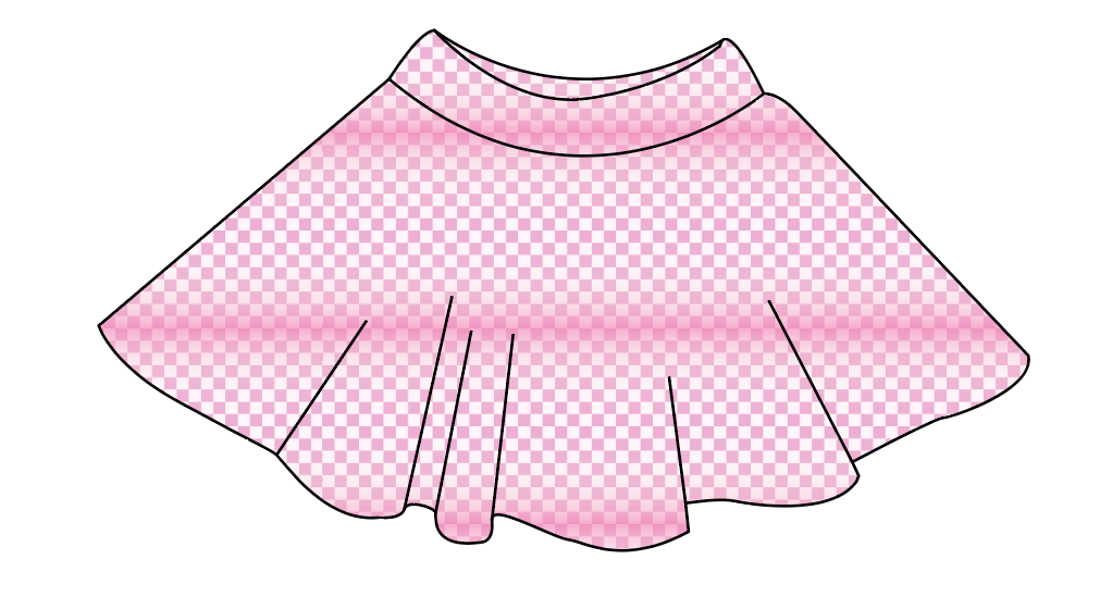 Pink Check Ladies' Circle Skirt