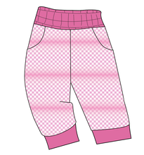Load image into Gallery viewer, Pink Check Ladies&#39; Joggers and Jogger Shorts