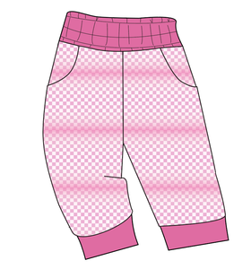 Pink Check Ladies' Joggers and Jogger Shorts